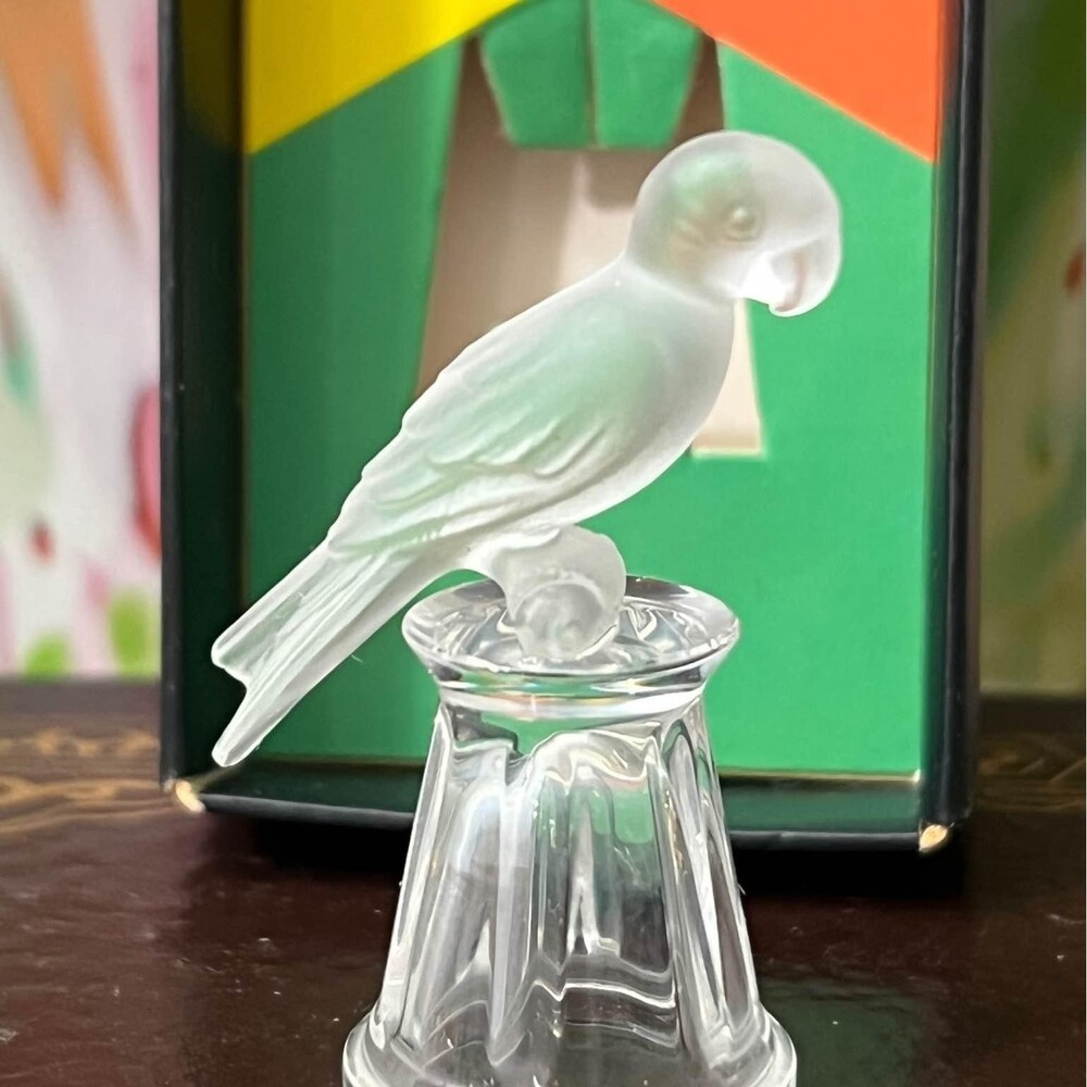 SWAROVSKI Figurine Parrot on Thimble Barrel Base